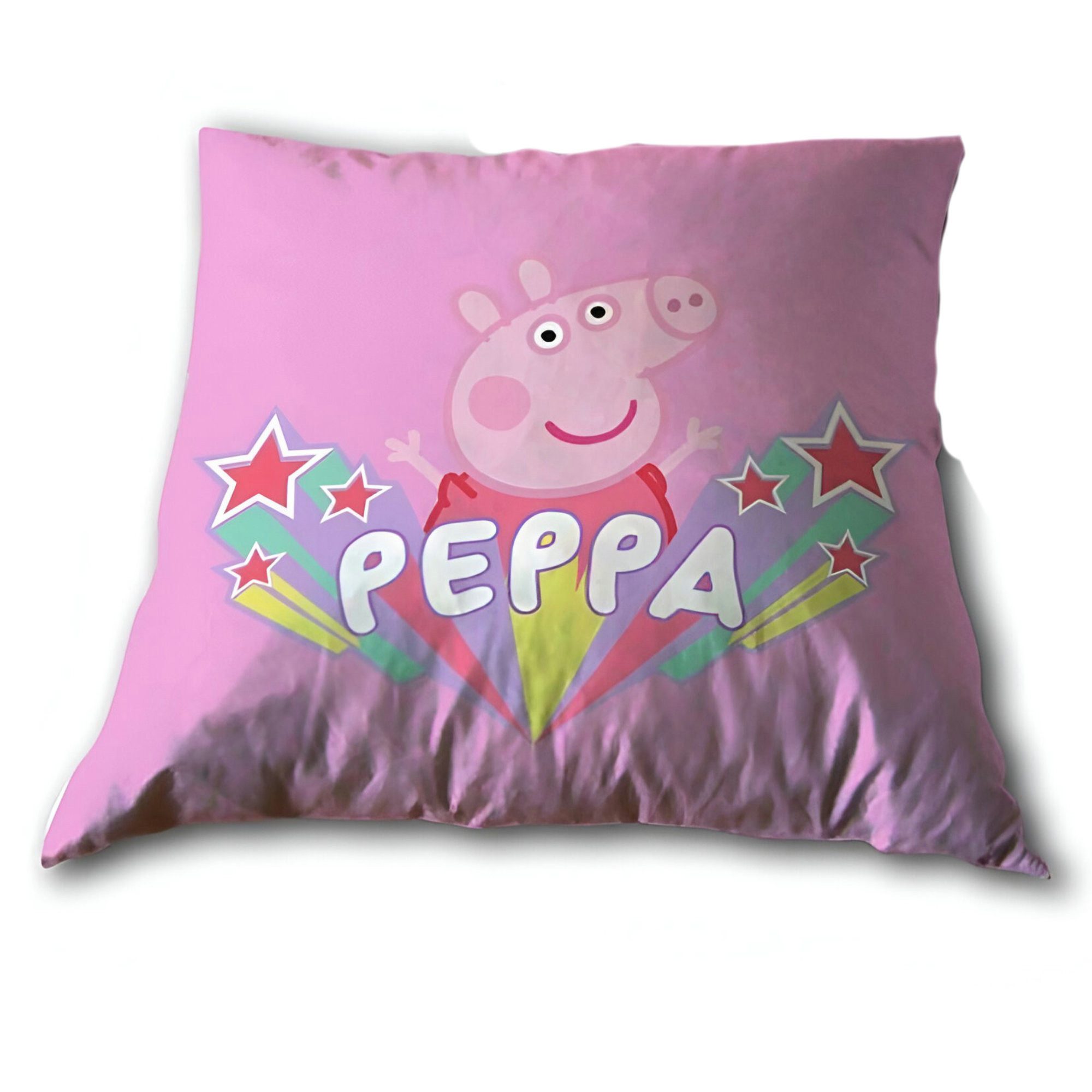 Peppa Pig Dekokissen Peppa Wutz Pig Einhorn Velours Kissen Dekokissen 35x35 cm