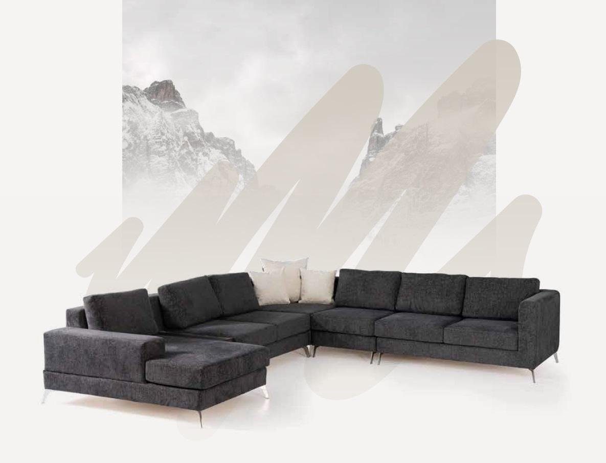 Sofas Wohnzimmer Made Luxus Ecksofa JVmoebel Modern U Sofa Form in Europe Stoff, Ecksofa