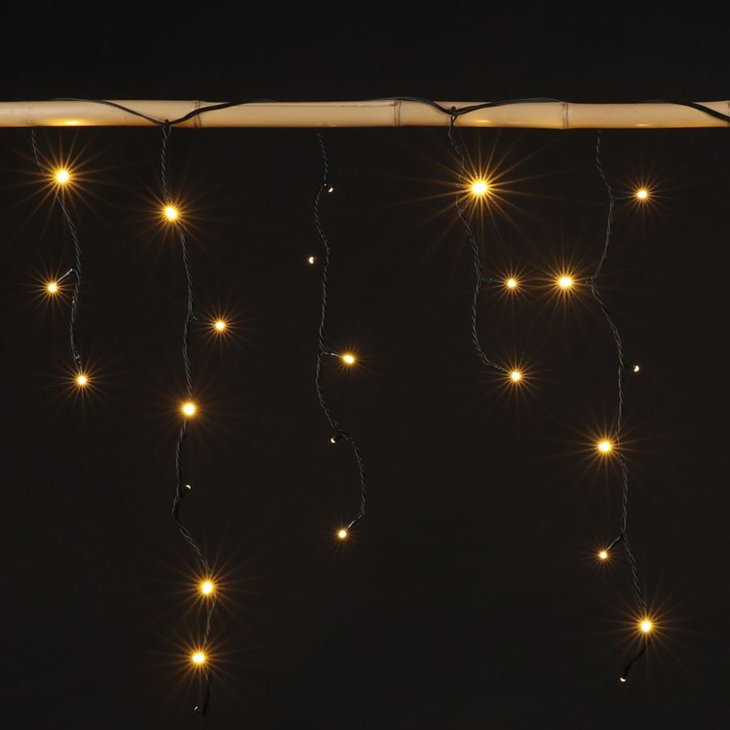 BURI Lichterkette LED Lichtervorhang 3,5m Lichterkette Weihnachtensdeko warmweiß