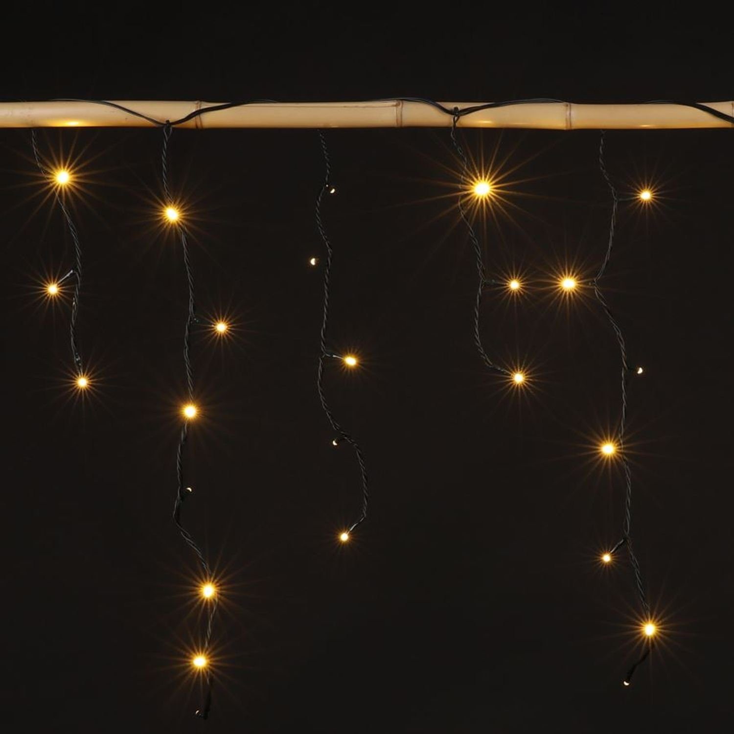 BURI Lichterkette LED Lichtervorhang 3,5m warmweiß Lichterkette  Weihnachtensdeko