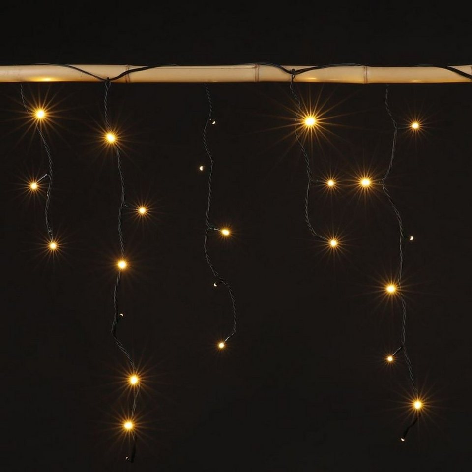 Weihnachtensdeko warmweiß Lichterkette 3,5m Lichterkette Lichtervorhang BURI LED