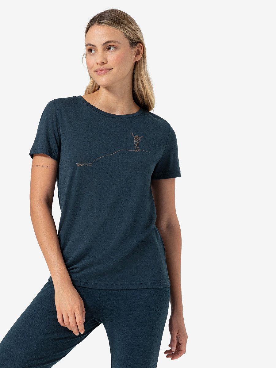SUPER.NATURAL Print-Shirt Merino T-Shirt W GIPFELGLÜCK günstig online kaufen