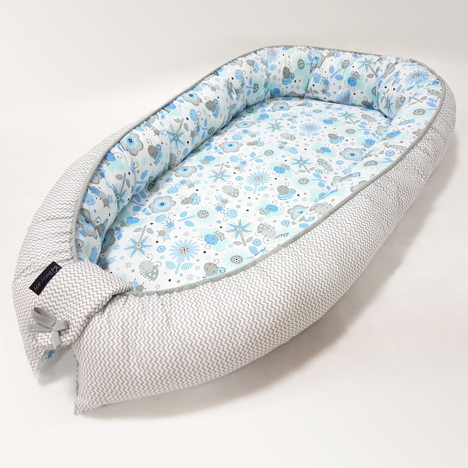 Baby-Joy Babyschlafsack Babynest Kokon ZICK ZACK Linie 100% Baumwolle (1 tl günstig online kaufen