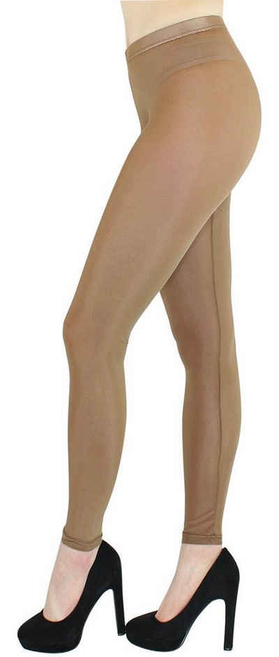 dy_mode Leggings »Transparente Leggings in Unifarben / Durchsichtige Netz Leggings« in Unifarben, mit elastischem Bund