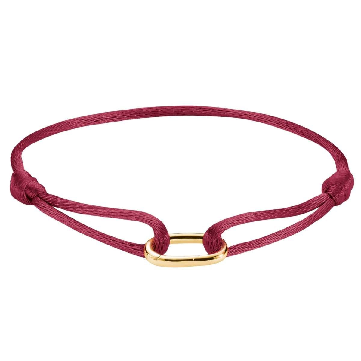 THOMAS SABO Silberarmband C1210-413-50-L24V, Textil Connect Vergoldet Rot