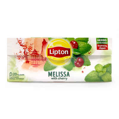 Unilever Teekanne Lipton Kräutertee Melisse mit Kirsche, 20er Pack