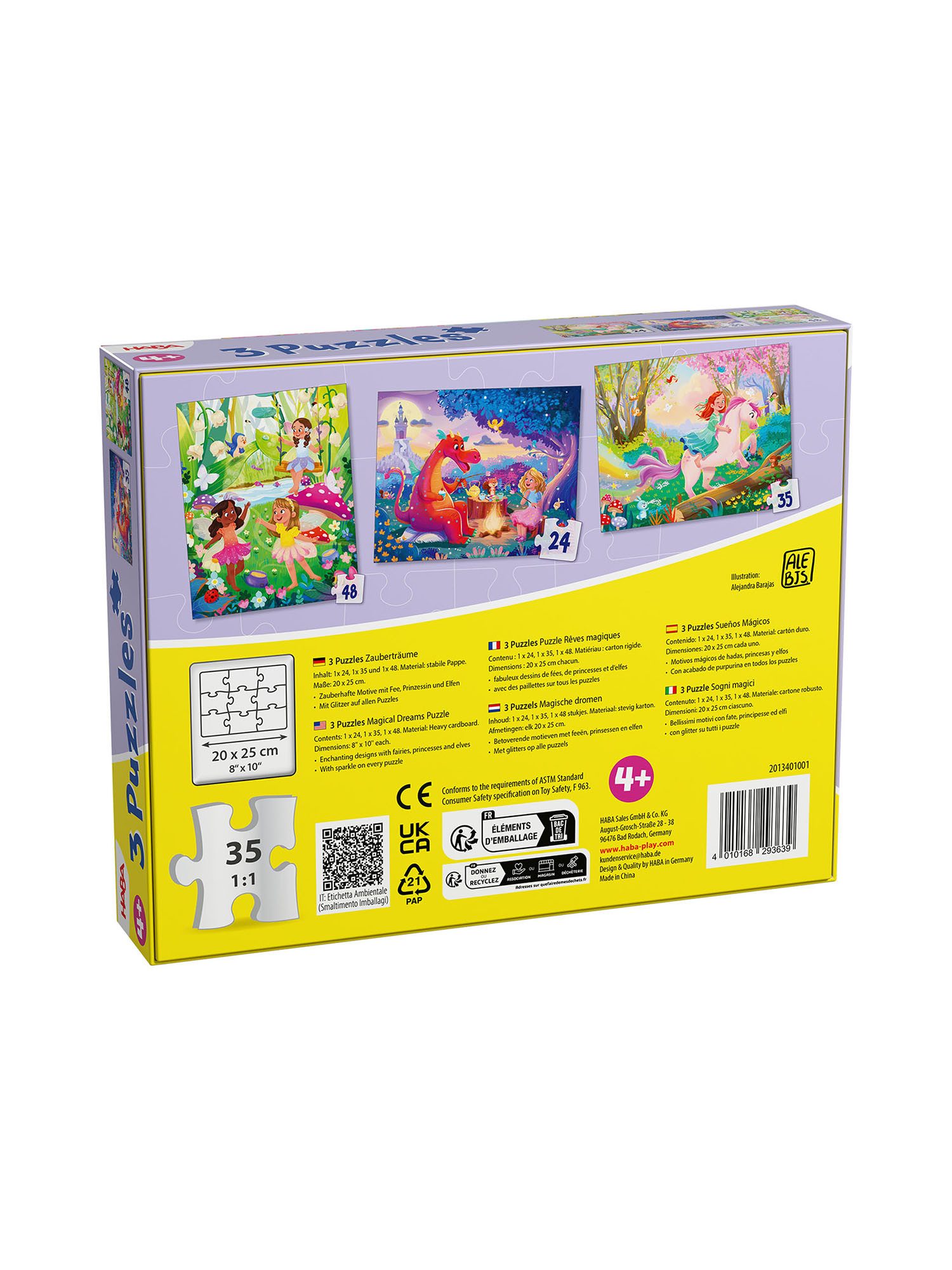 Haba Puzzle Zauberträume, Puzzleteile, Puzzlespiel, Legespiel, Jigsaw Puzzle