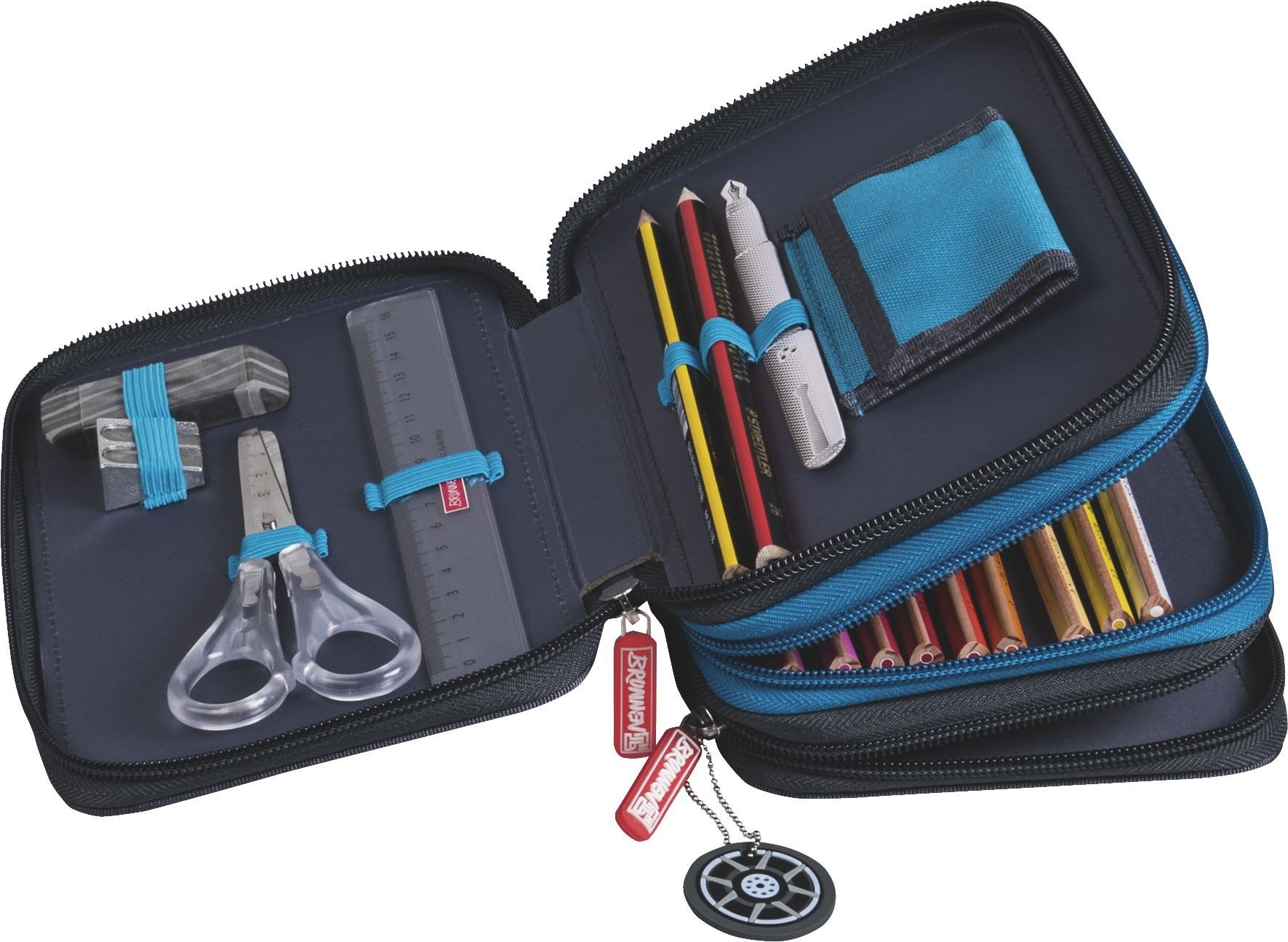 BRUNNEN Federtasche Schülerer-Etui 3 Reissverschlüsse Supercar2