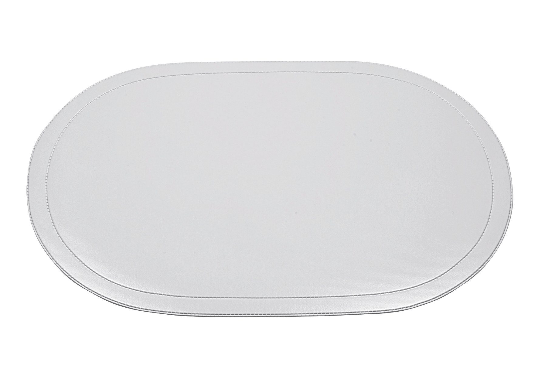 Platzset, Saleen Tischset oval, weiß abwaschbar Saleen