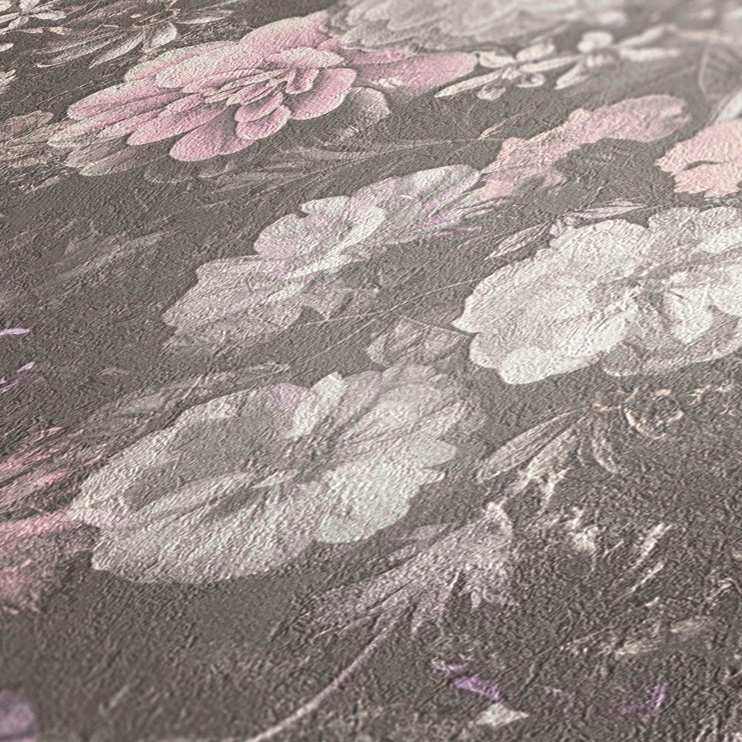 Mata living Vliestapete walls floral, Hari, strukturiert, beige/rosa Tapete Blumen Florale natürlich, geblümt,