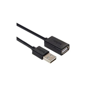 Belkin USB 2.0 Kabel USB-A auf USB-A Anschlusskabel Verlängerungskabel 1,8m USB-Kabel, Stecker auf Stecker, USB Typ A, Tragbar