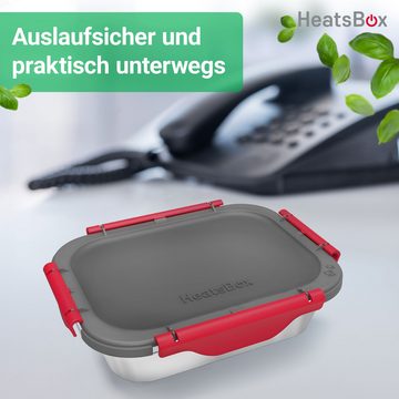 Faitron Lunchbox Inner Dish 2er Set für Heatsbox, Edelstahl, (2), 925 ml Volumen, bis zu 200°C, Spülmaschinenfest