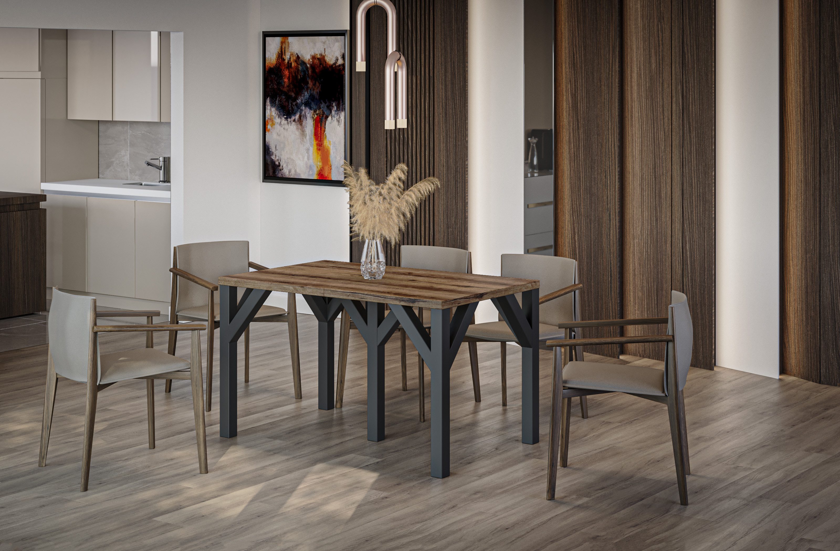 Endo-Moebel Kulissen-Esstisch XXL Dunaj 130-405cm ausziehbar erweiterbar ex günstig online kaufen