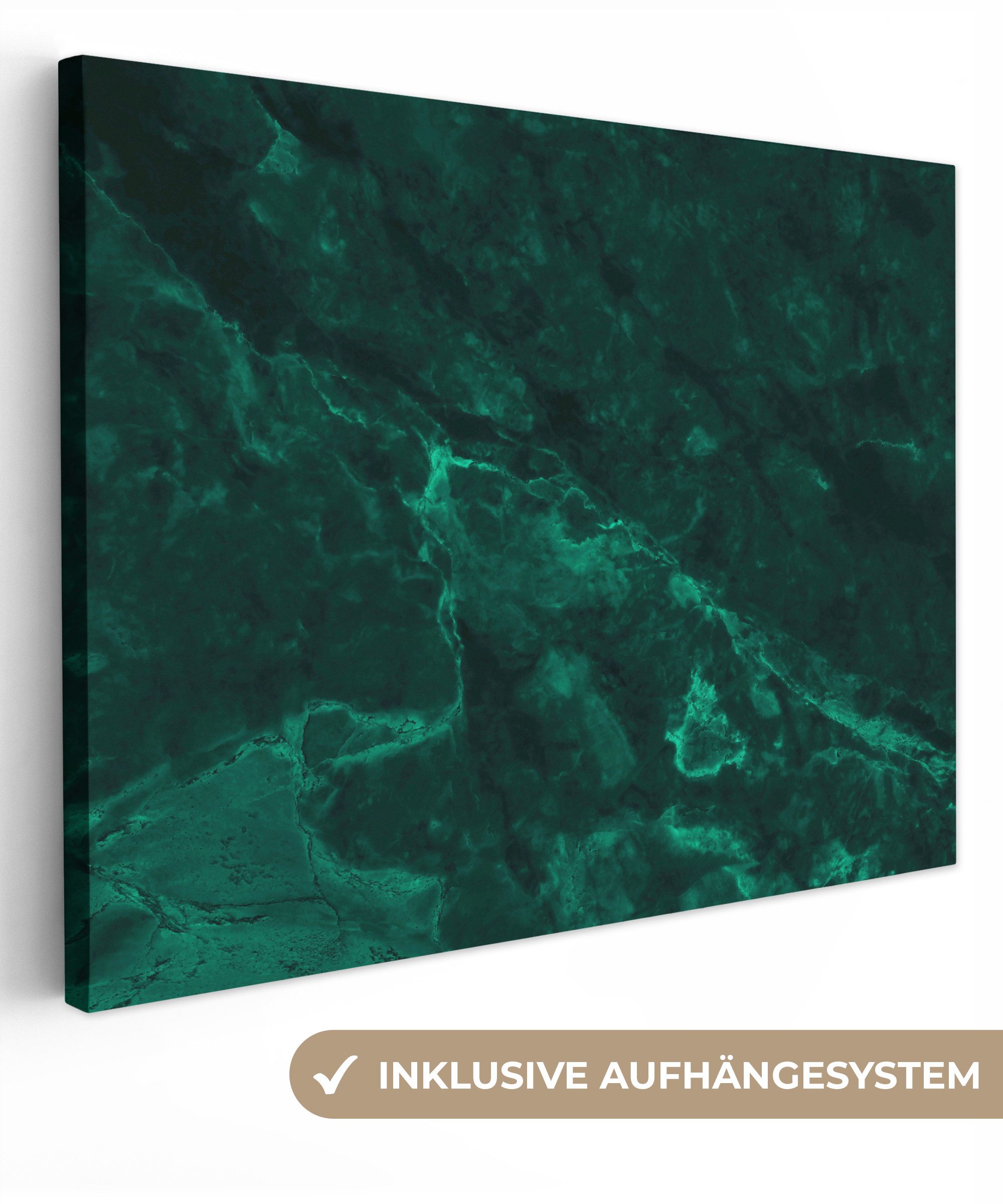 OneMillionCanvasses® Leinwandbild Marmor - Limette - günstig online kaufen
