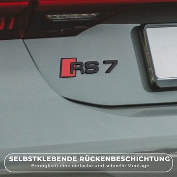 Audi Typenschild Original Audi RS7 Schriftzugpaket schwarz vorne + hinten