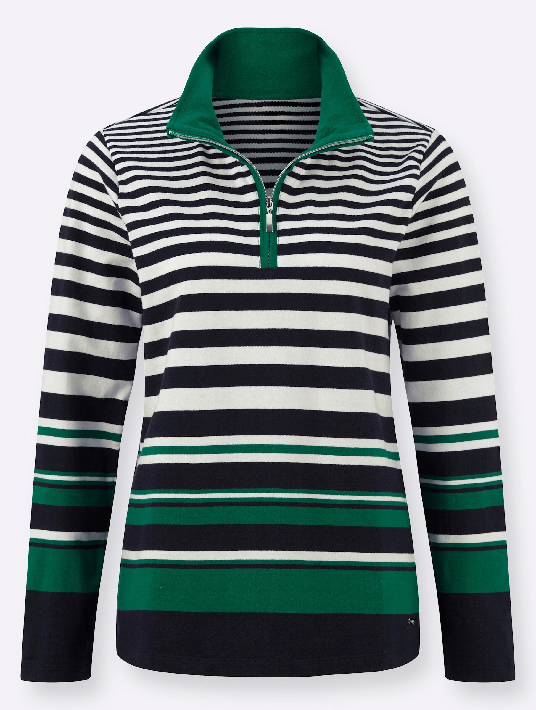 WEIDEN marine-dunkelgrün-gestreift Sweater WITT