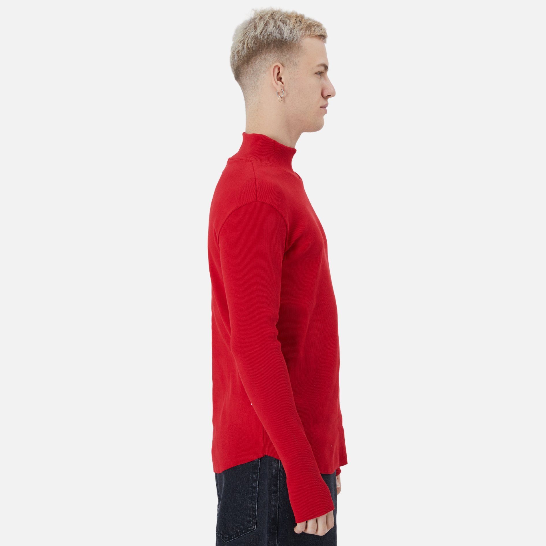 Pullover Sweatshirt Casuals COFI Rot Fit Herren Sweatshirt Rundhals Regular