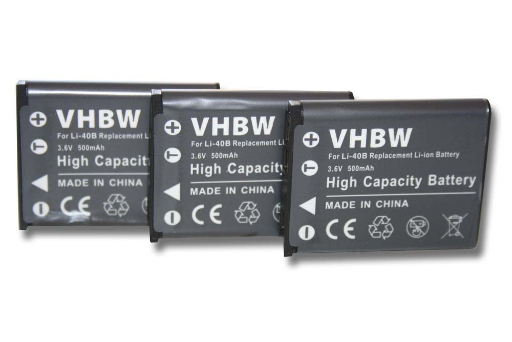 vhbw kompatibel mit Kodak Kamera-Akku Li-Ion 500 mAh (3,6 V)