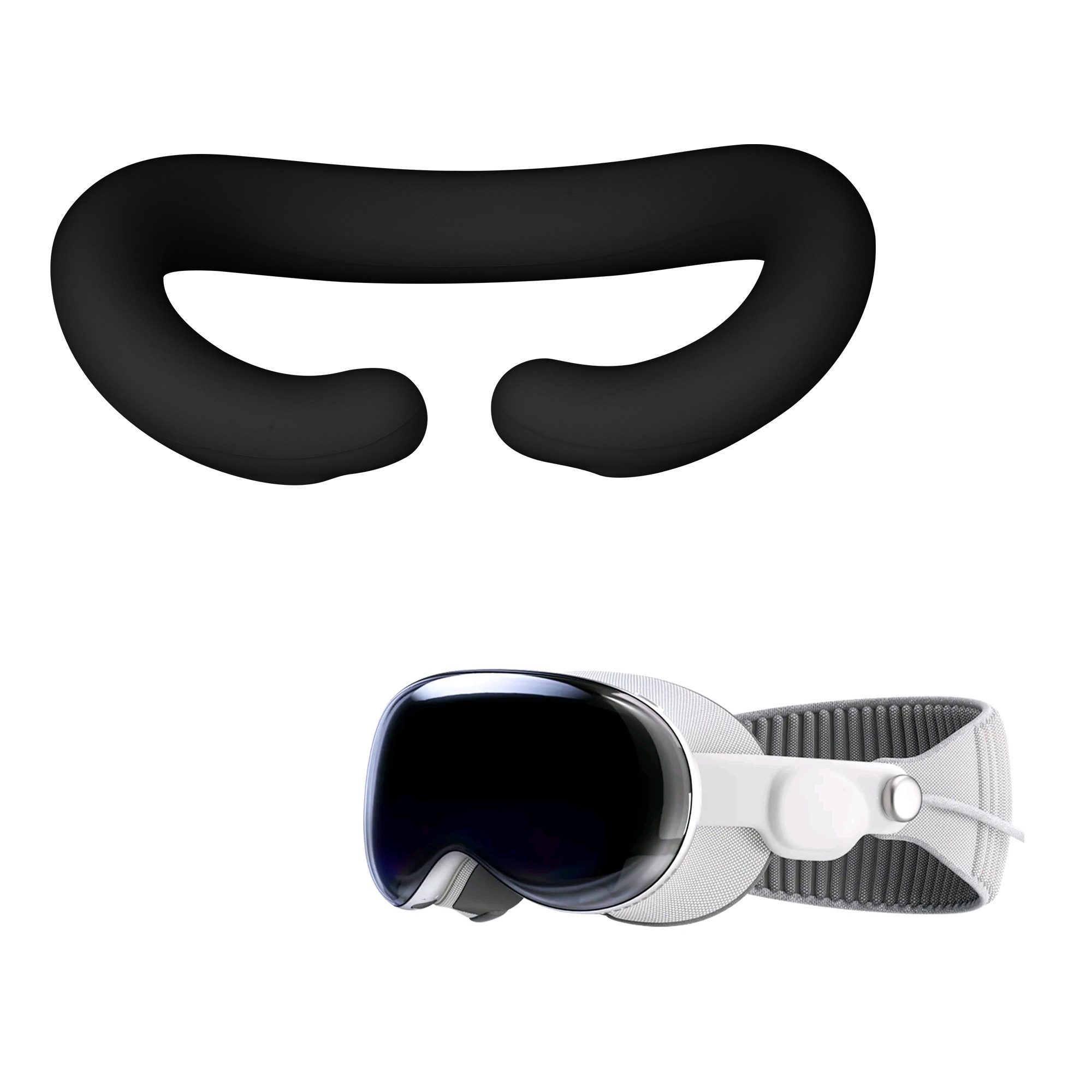 kwmobile VR Brillen Hülle VR Silikon Maske für Apple Vision Pro VR-Mask, VR-Brillen-Maske Cover gegen Schweiß und Verschmutzung