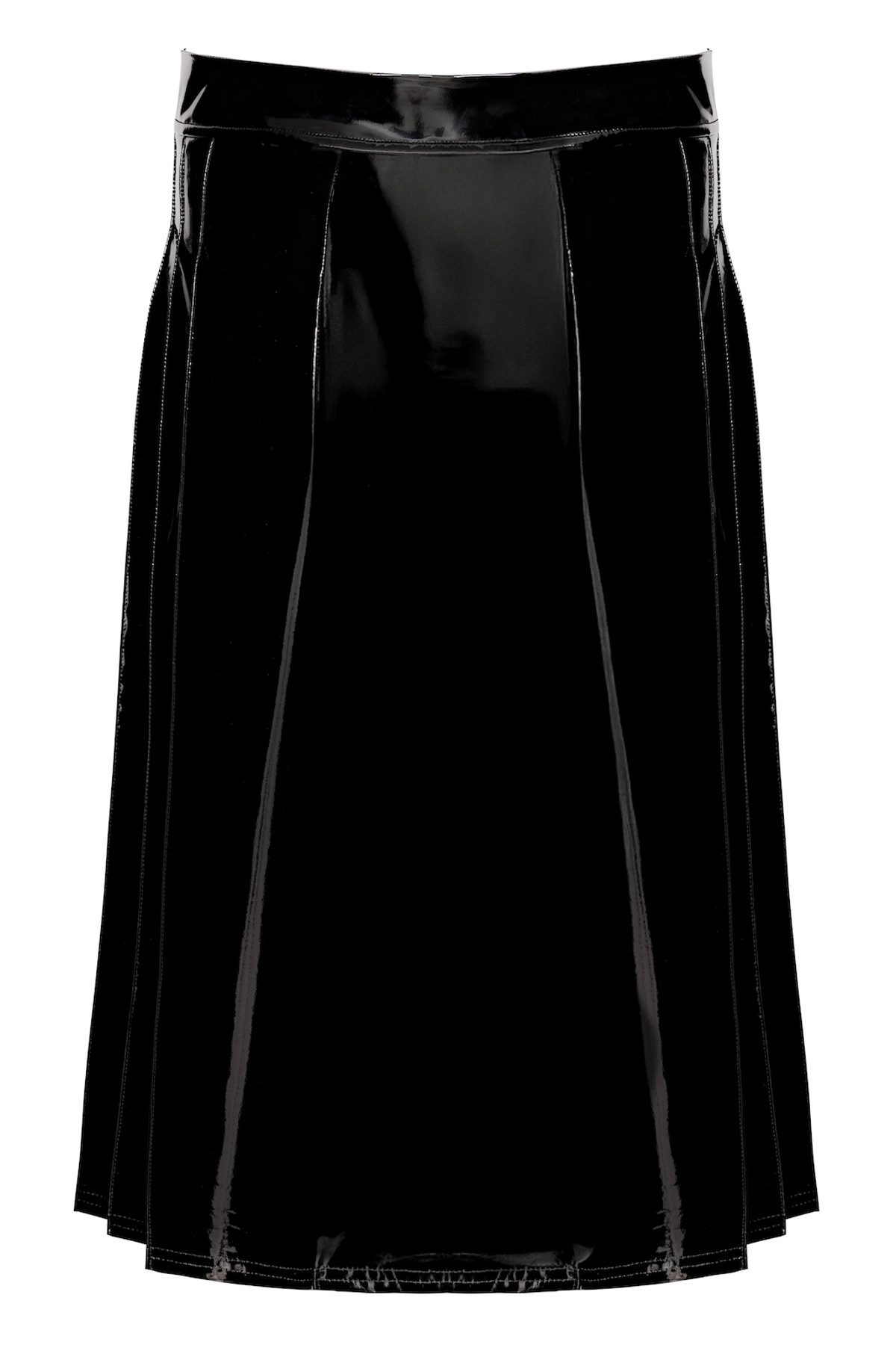 Noir Handmade Men Lederimitatrock Herren-Rock in schwarz - L