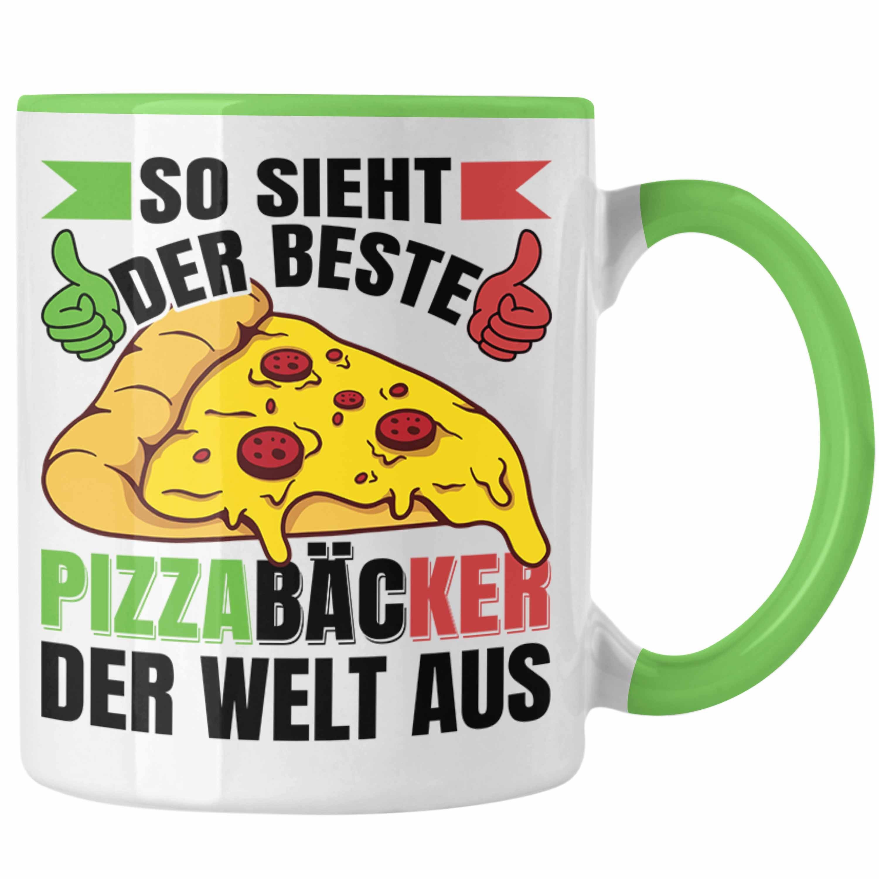Spruch Grün Lustiger Tasse Trendation - Geschenk Geschenkidee Pizzabäcker Tasse Pizza-Bäcker Trendation
