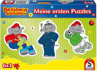 Schmidt Spiele Puzzle Benjamin Blümchen - Meine erstens Puzzles 6x3 Teile, 18 Puzzleteile