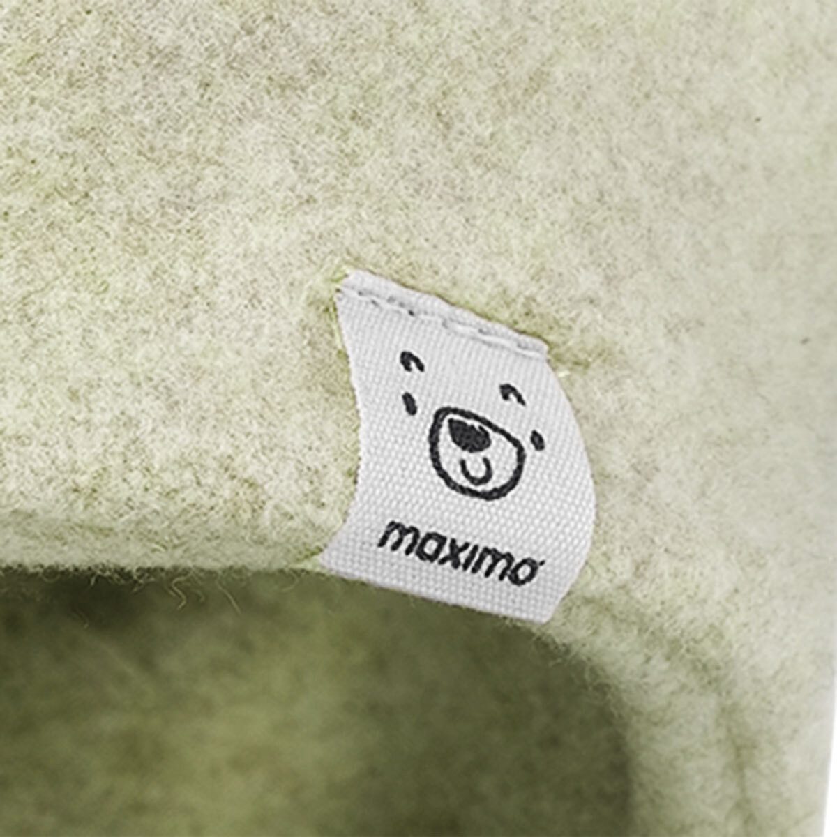 MAXIMO Fleecemütze GOTS BABY-Mütze,Baumwollfleece Öhrchen, Bindeband, doppelt (1-St) Baumwollfleece