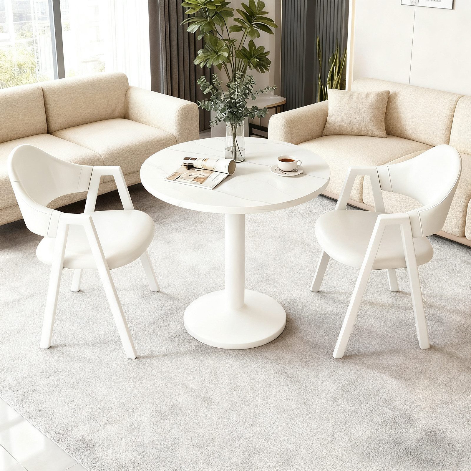 TWSOUL Essgruppe Esstisch mit 2 Stühlen,Esszimmertisch für 2 Personen, 60×6 günstig online kaufen