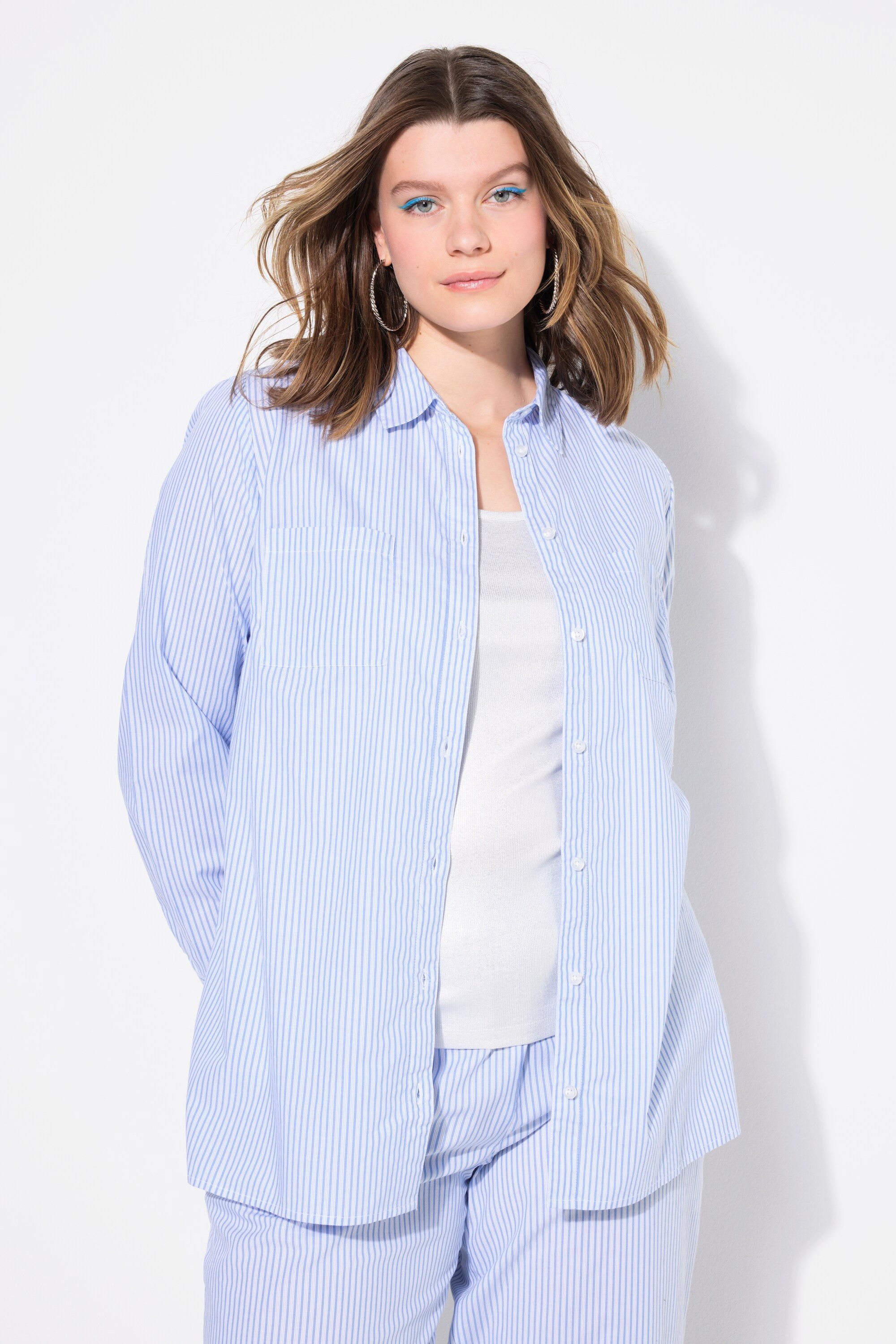 Studio Untold Longbluse Hemdbluse Boxy Shape günstig online kaufen