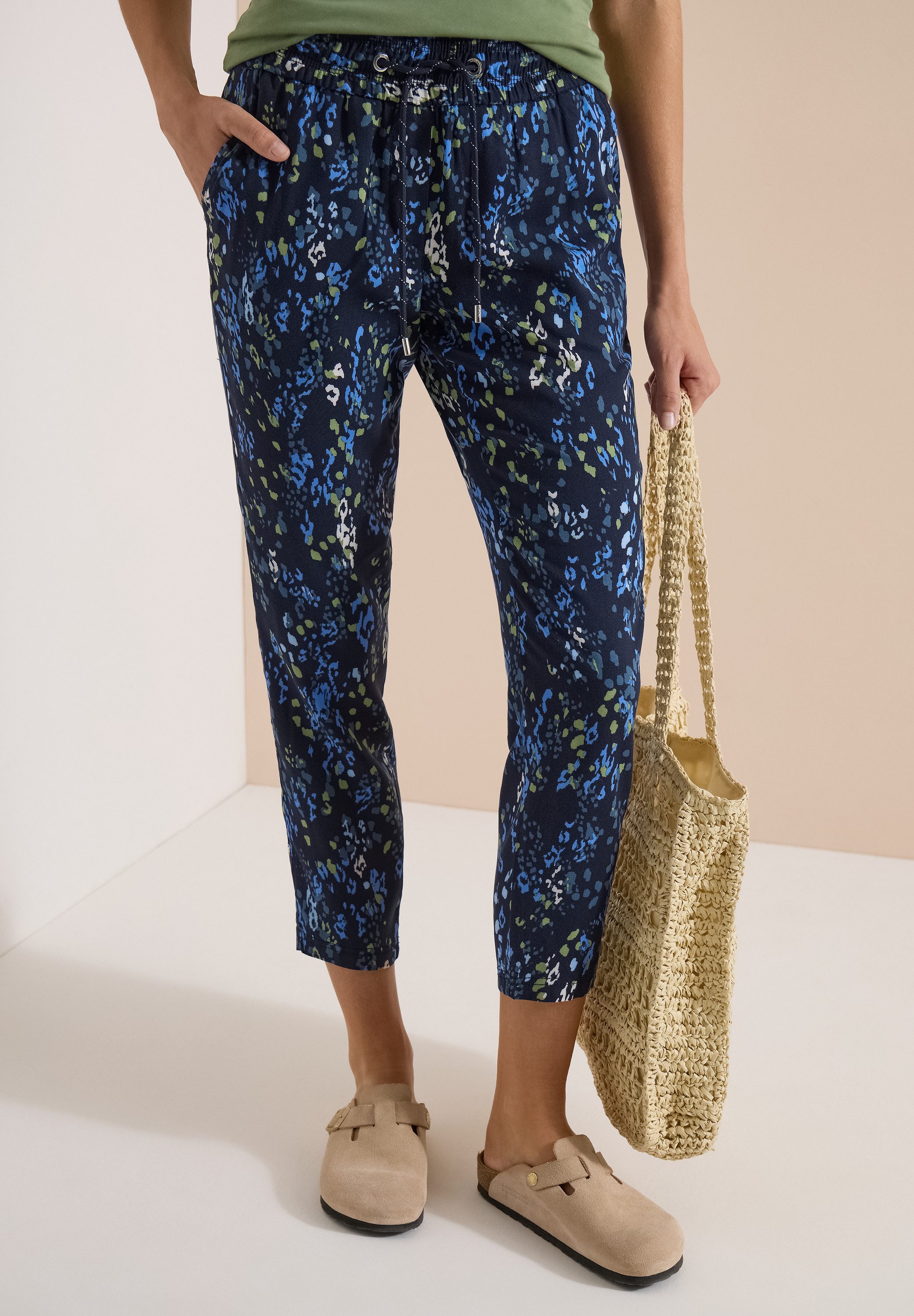 CECIL 7/8-Hose Style Chelsea Sommerhose, grafisches Muster, Elastikbund