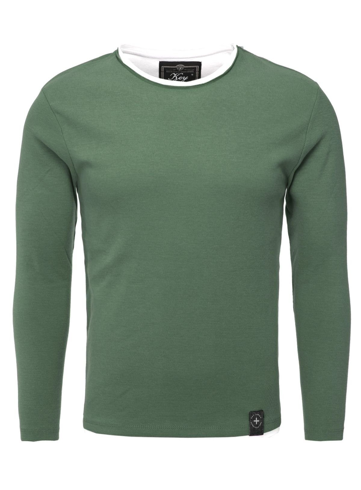 Key Largo Strickpullover für Herren Sarasota 2in1 Feinstrick Sweatshirt double Look MSW00064