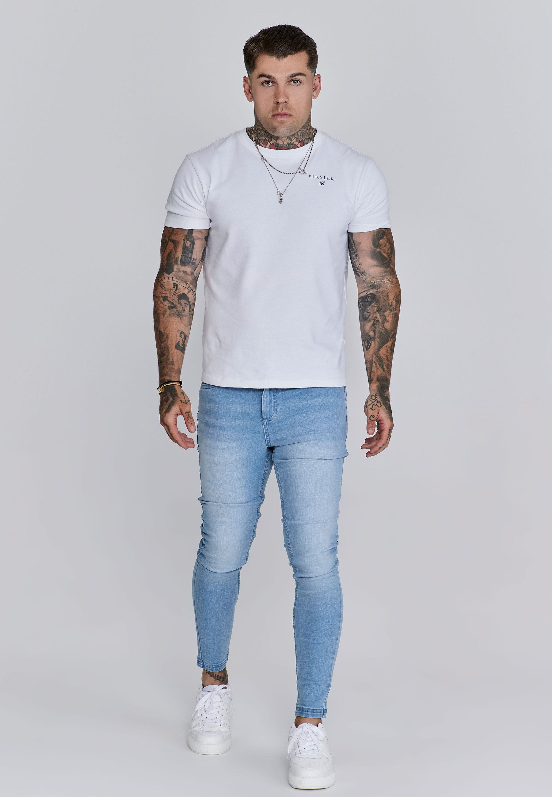 Siksilk Skinny-fit-Jeans SikSilk Herren Blaue Skinny günstig online kaufen