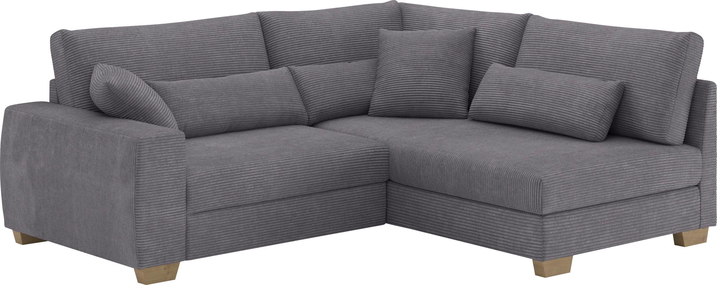 Mr. Couch Ecksofa "Helena L-Form", Mit Federkern, wahlweise mit Bettfunktio günstig online kaufen