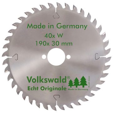 Volkswald Kreissägeblatt Volkswald ® HM-Kreissägeblatt W 190 x 30 mm Z= 40 Massivholz Acrylglas, Echt Originale Volkswald® Made in Germany