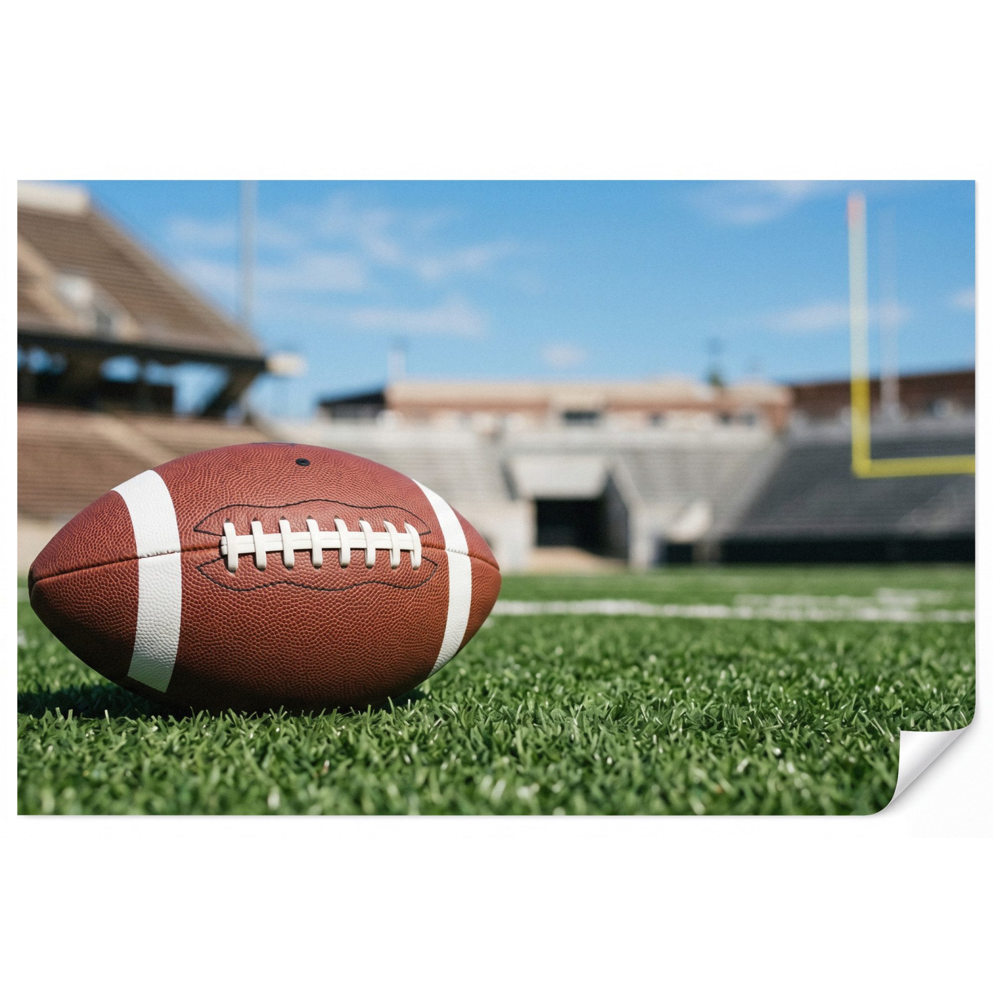 OnlyWow Fototapete Kinderzimmer - Fußball - Spielfeld - Stadion - Sport, Matt, bedruckt, Wohnzimmer, Modern, Wanddekoration, Vliestapete 100x70cm