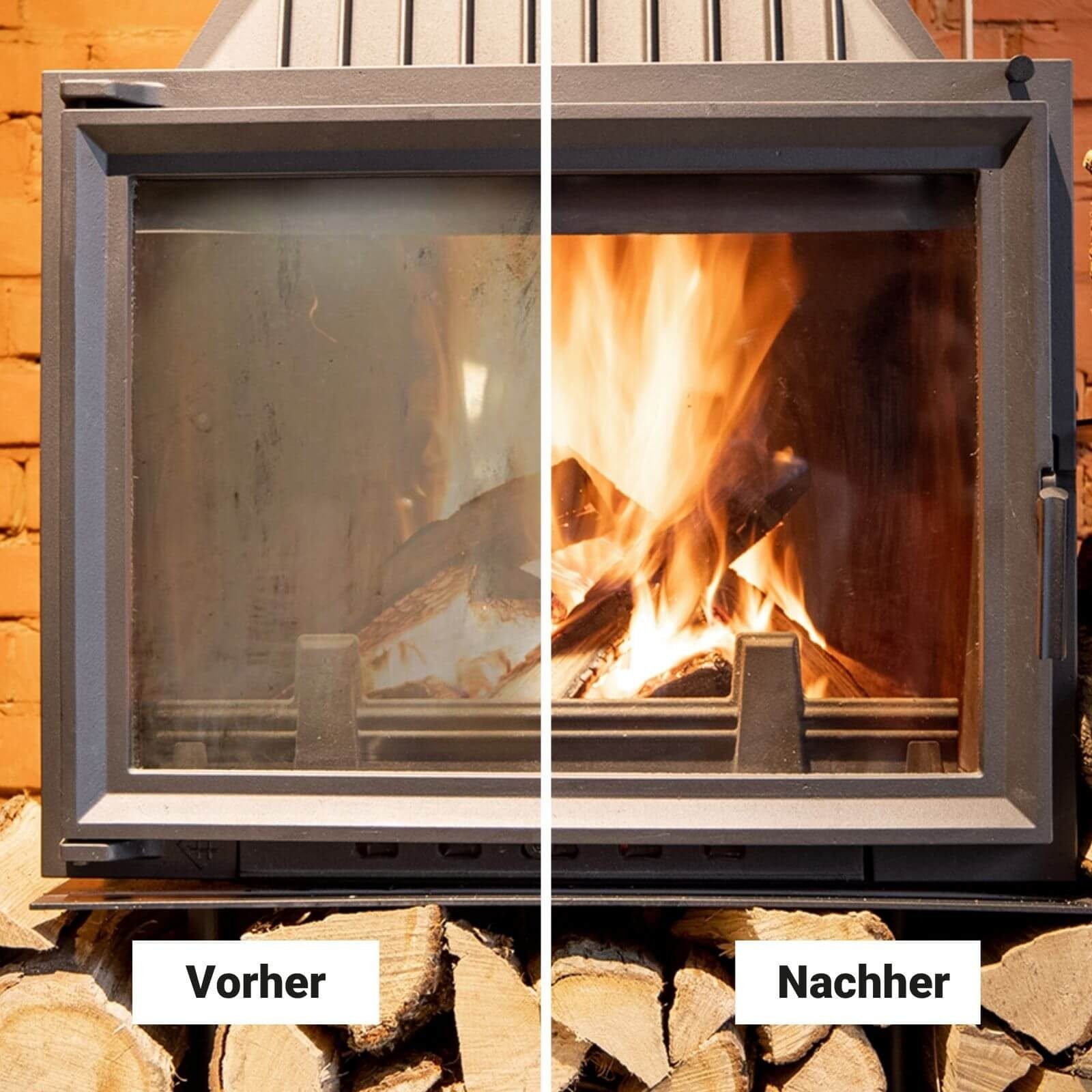 wilpeg® Kaminscheibenreiniger 300ml - Kamin Scheibenreiniger Ofenglasreinger Rußentferner