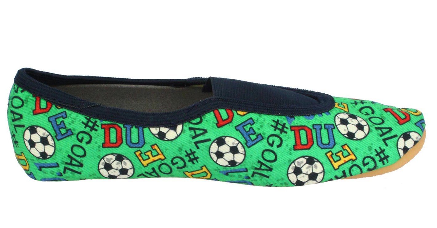 Beck Schläppchen Goal mit Ristgummi Gymnastikschuh (Barfußschuhe, für schmale Füße und kleine Kinder besonders geeignet., ab Gr. 18/19 erhältlich) rutschfeste Laufsohle, atmungsaktive Baumwolle