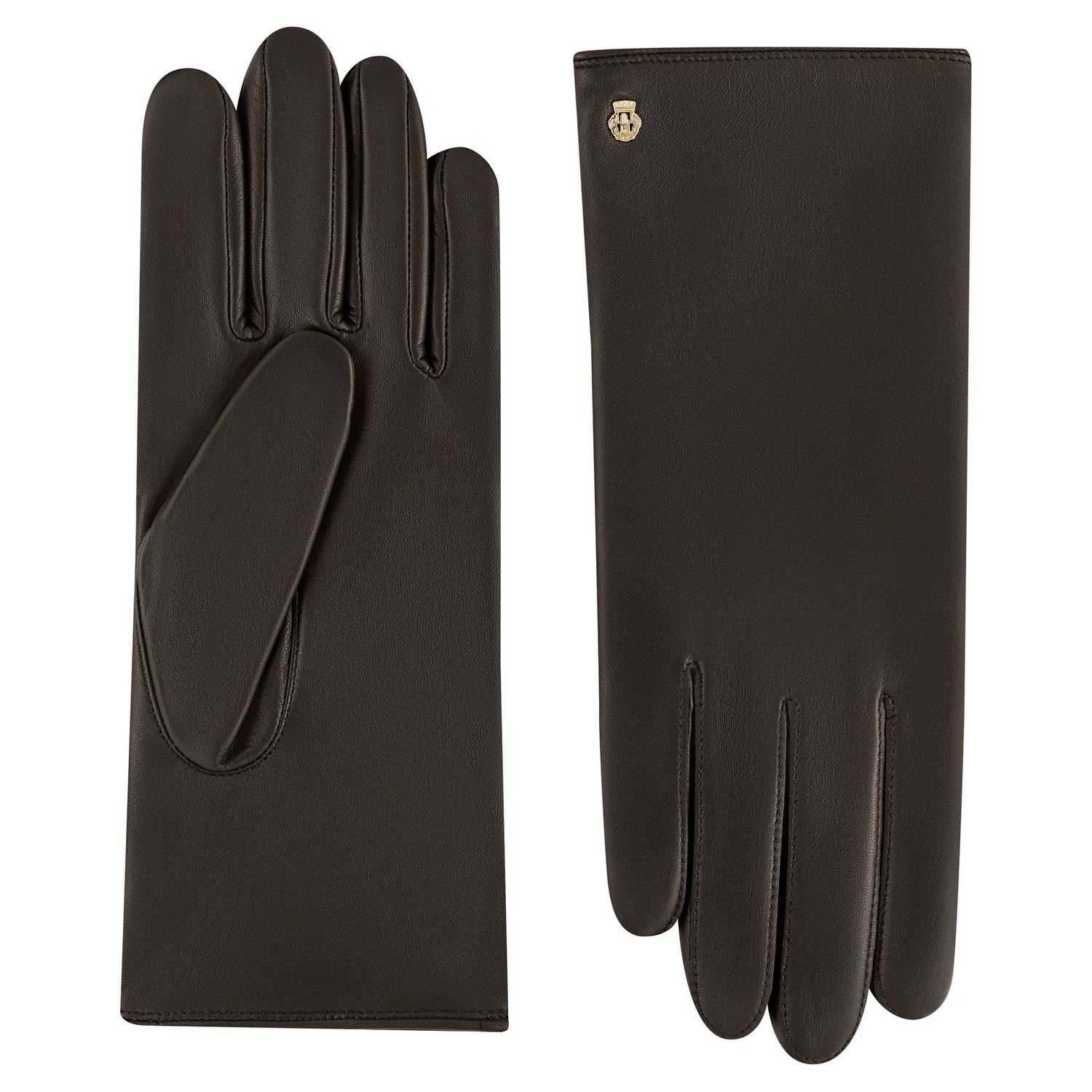 Leder-Handschuhe und aus Kaschmir Lederhandschuhe Roeckl 780-coffee Futtermix Wolle