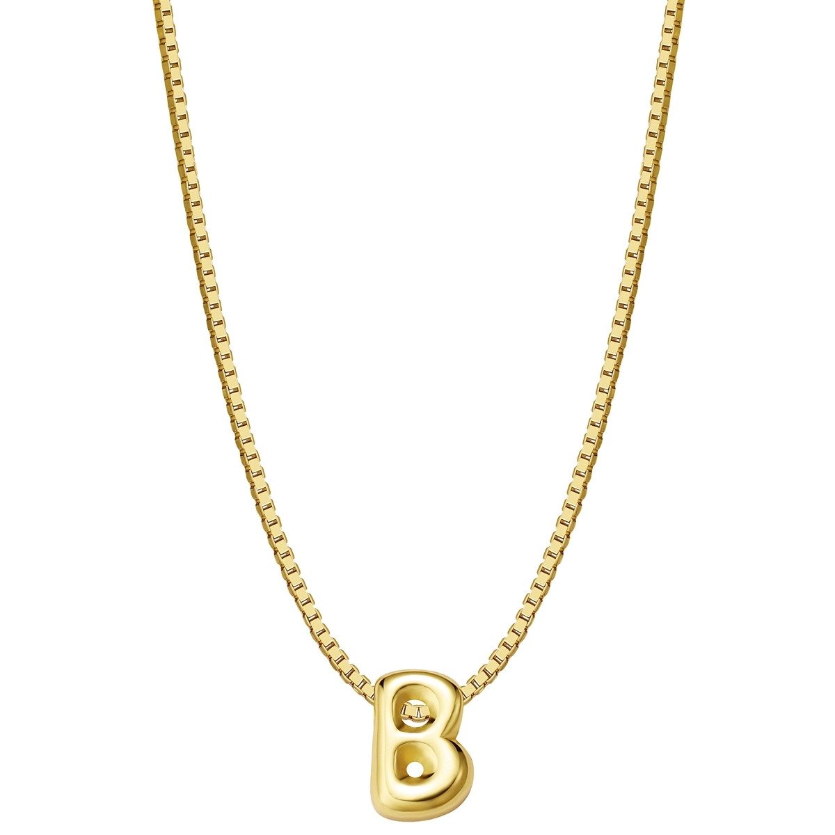 Glanzstücke München Silberkette Buchstabe B gelbgold