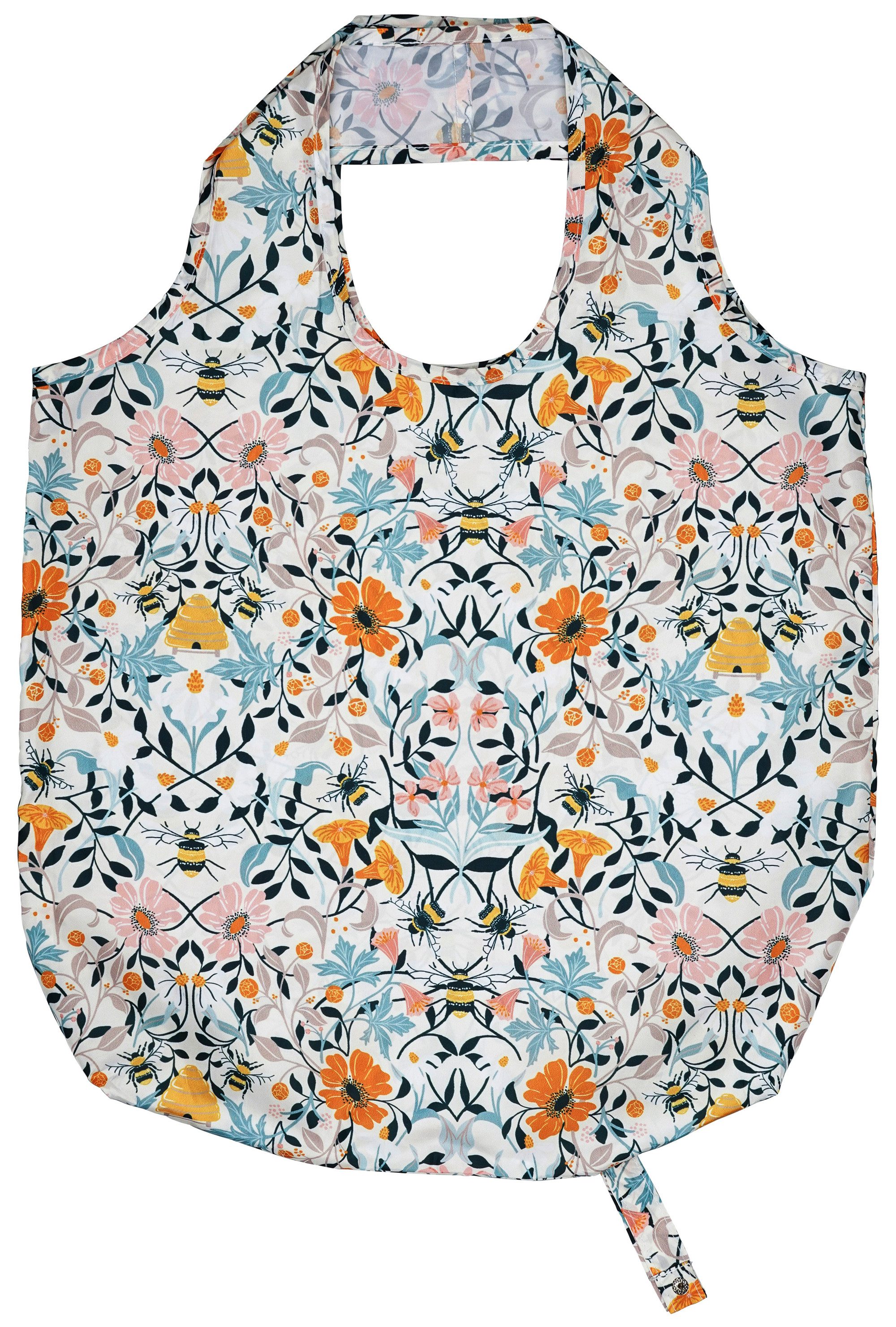Ulster Weavers Einkaufsbeutel Bee Bloom, faltbare Einkaufstasche incl. Tragegriffe ca.46x61cm Roll-up-Tasche