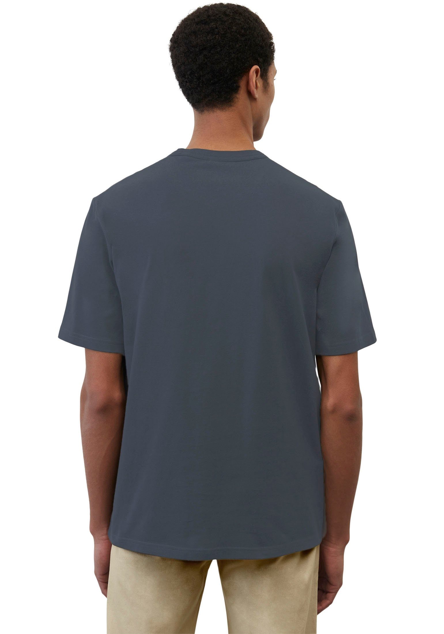Marc aus Rundhals-T-Shirt Regular T-Shirt O'Polo marine Baumwolle hochwertiger