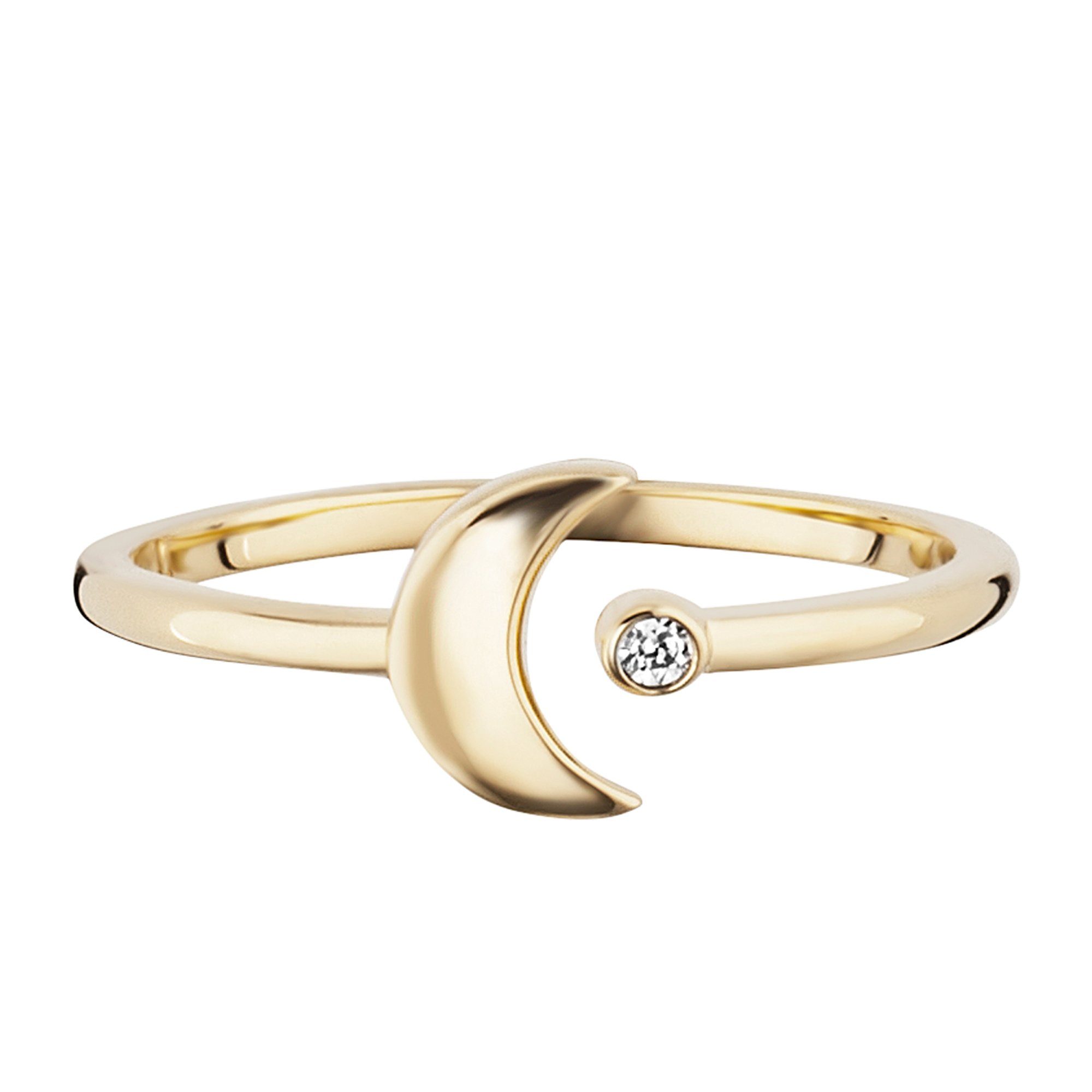 CAÏ Ring »925/- Sterling Silber vergoldet Zirkonia Mond« online kaufen |  OTTO