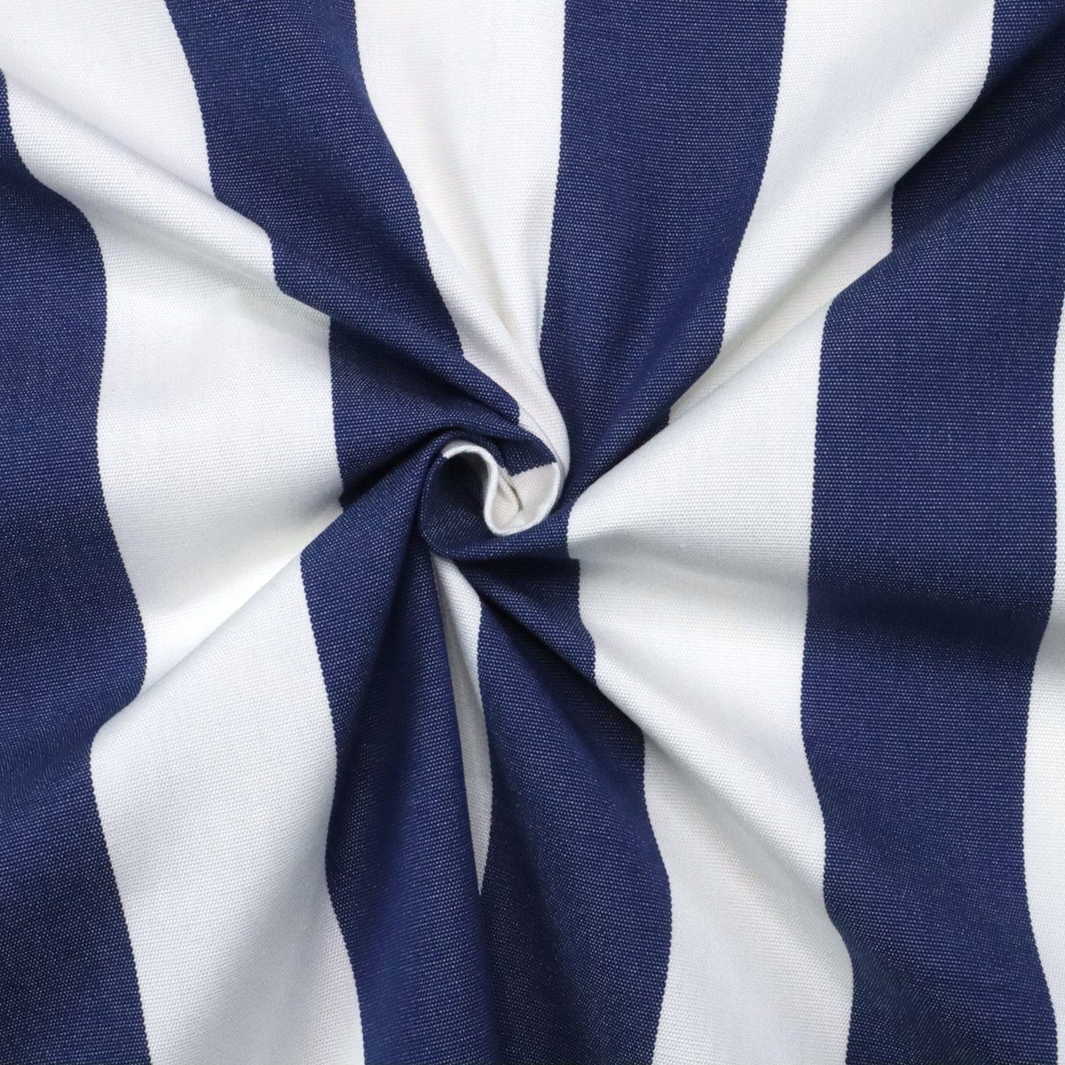 Thumbnail - Stofferia Stoff Outdoorstoff Dralon Teflon Blockstreifen Blau, Breite 160 cm, Meterware