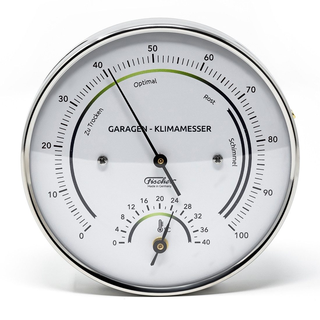Fischer Klimamesser Fischer 122.01HT-Garage Klimamesser Hygrothermometer Made in Germany