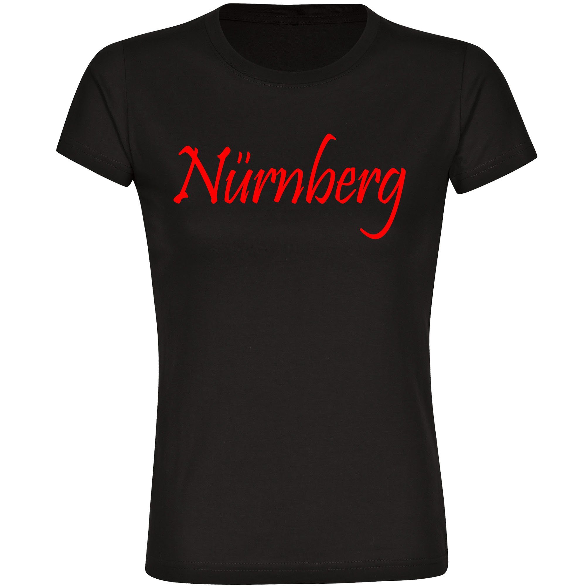 multifanshop T-Shirt Damen Nürnberg - Schriftzug - Frauen