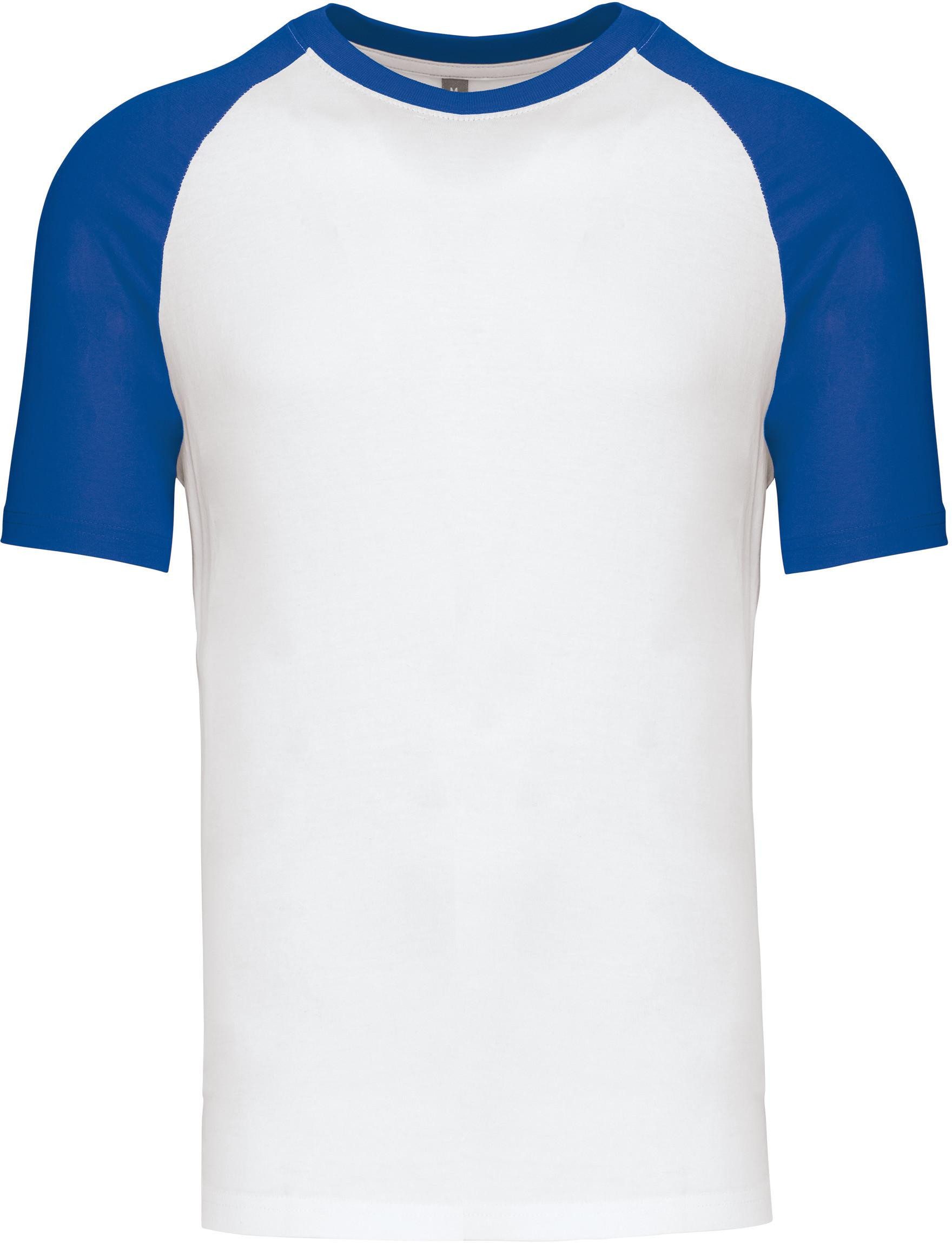 Rundhalsshirt Herren Baseball-Shirt, zweifarbig