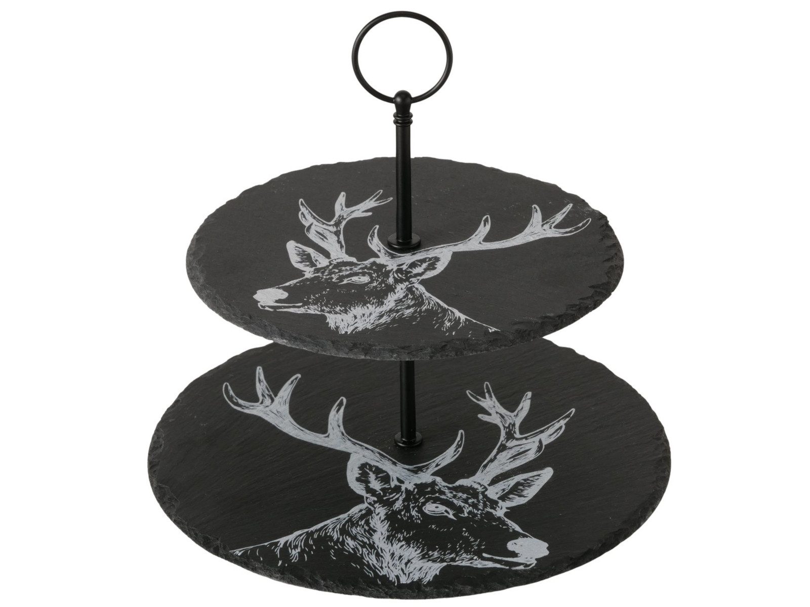 BOLTZE Etagere Moritz Etagere schwarz 24cm (1 Stück), Materialmix, (Etageren)