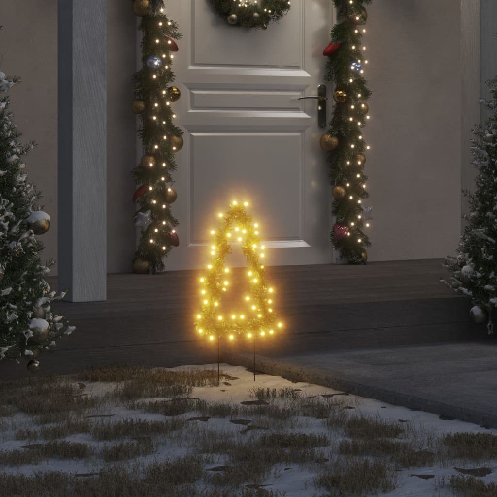vidaXL Christbaumschmuck Weihnachtsbäume mit Erdspießen 3 Stk. 50 LEDs 30 cm (3-tlg)