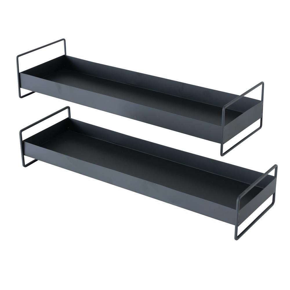 BOLTZE Dekotablett Tablett Wolga 2er Set Metall schwarz