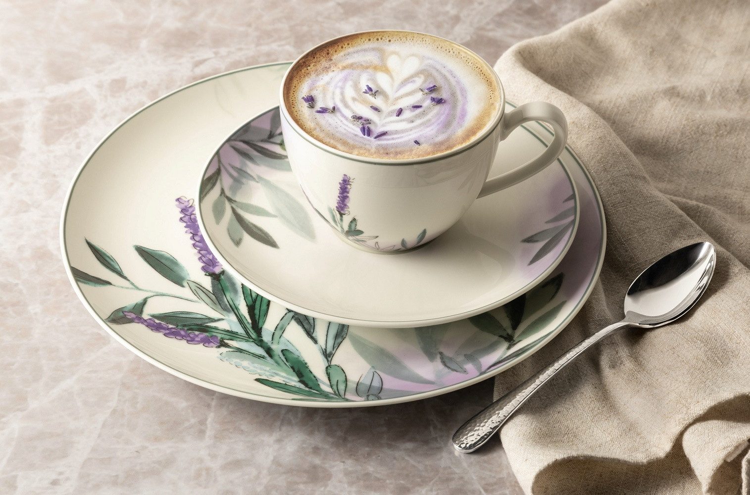 Seltmann Weiden Kaffeeservice Seltmann Weiden Savona Fine Diamond Provence Kaffeeservice 18-teilig, 6 Personen, Porzellan – Bild 3 von 3